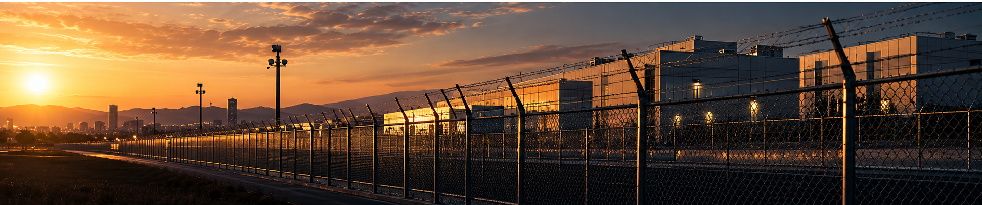 Installed physical security system at a commercial facility