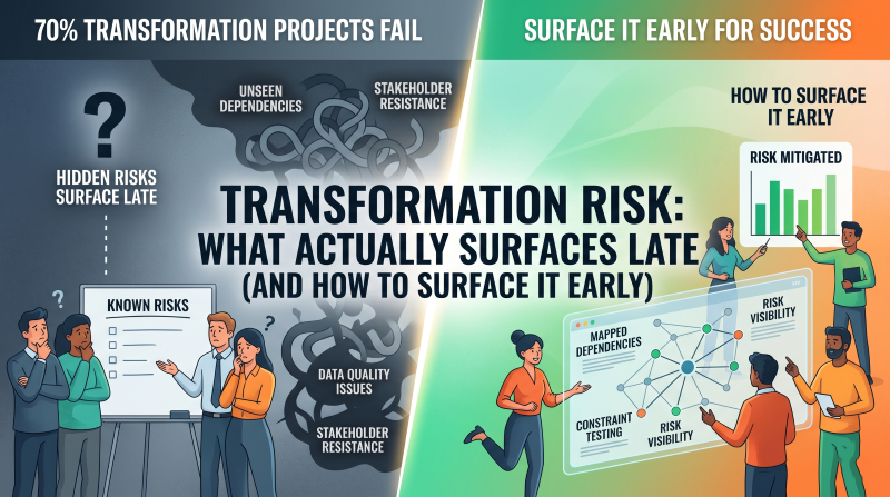 Transformation Risk: What Actually Surfaces Late (And How to Surface It Early)