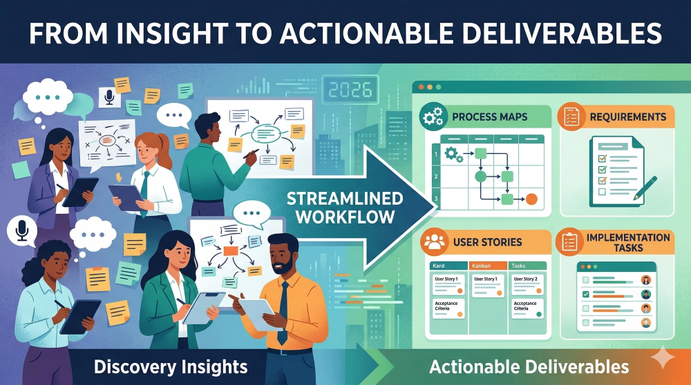 From Discovery to Deliverables (2026): How Consulting Teams Turn Process Insights Into Implementation-Ready Artifacts