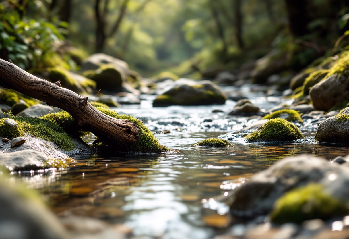 background image: forest riverbed