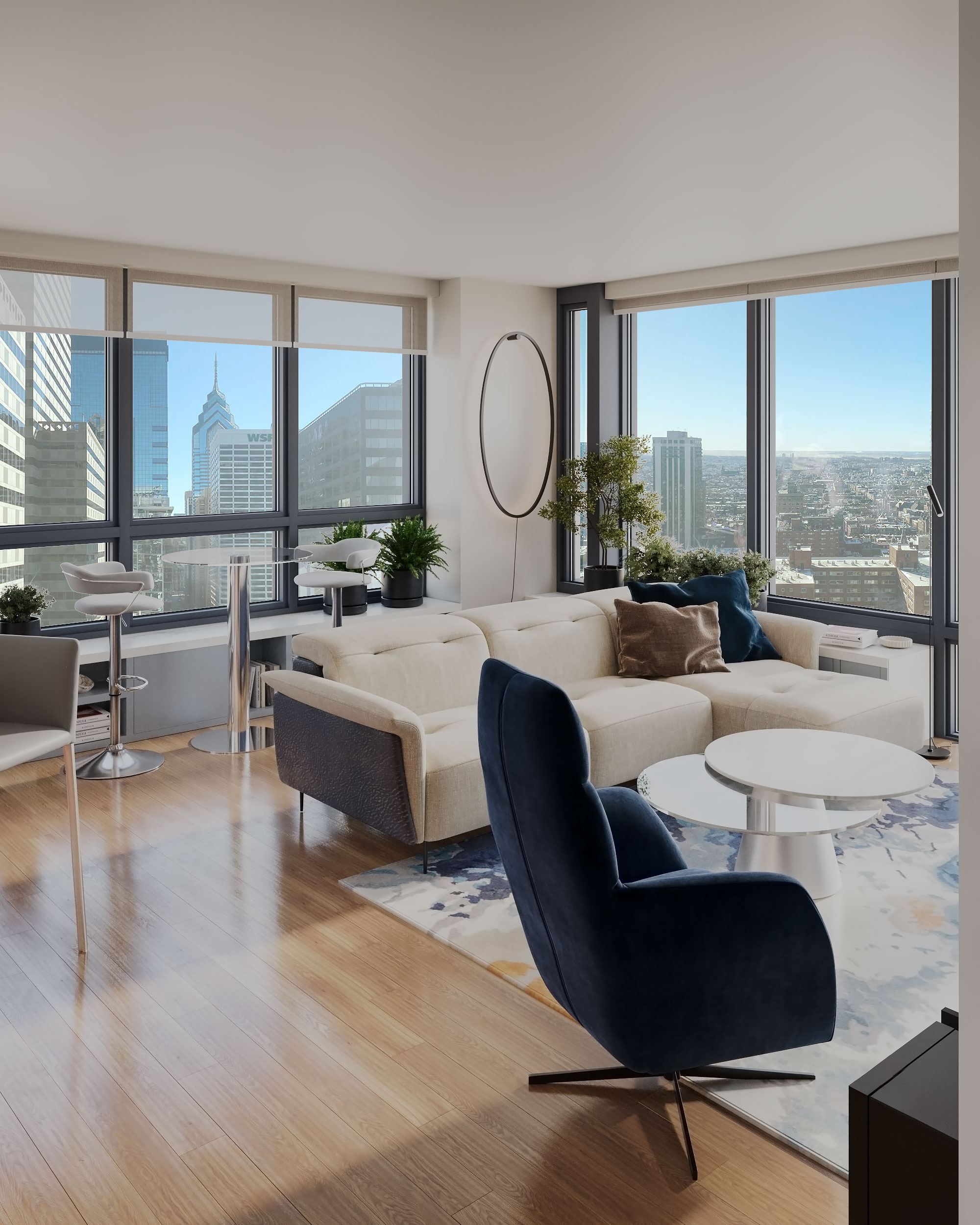 image of before and after cleaning in a living room