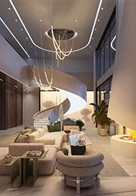 [background image] image of a contemporary office scene (for an ai developer tools)