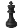 Icon of a chess king piece symbolizing strategic thinking and leadership