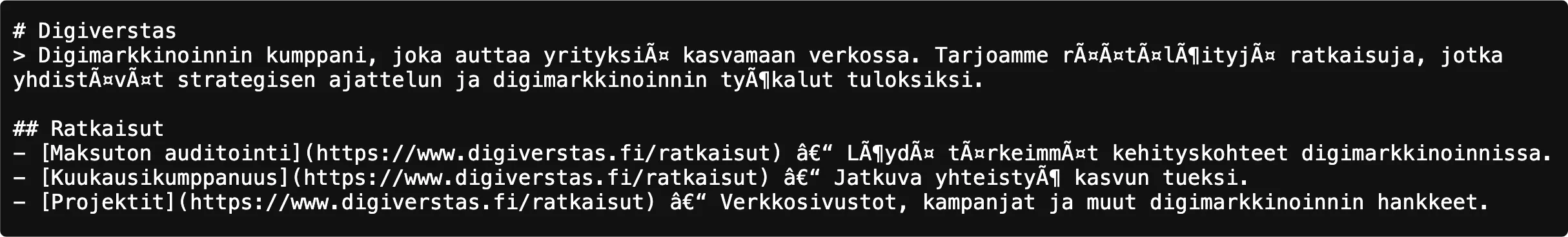 Digiverstaan llms.txt-tiedoston alku