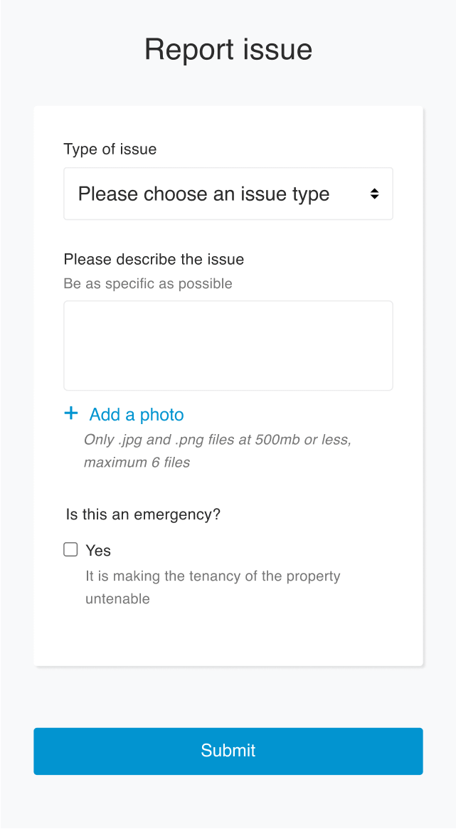 Logging a maintenance issue on the PayProp tenant portal