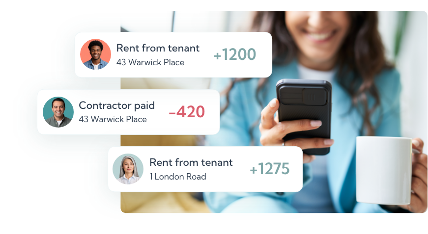 Landlord managing client money and rent payments