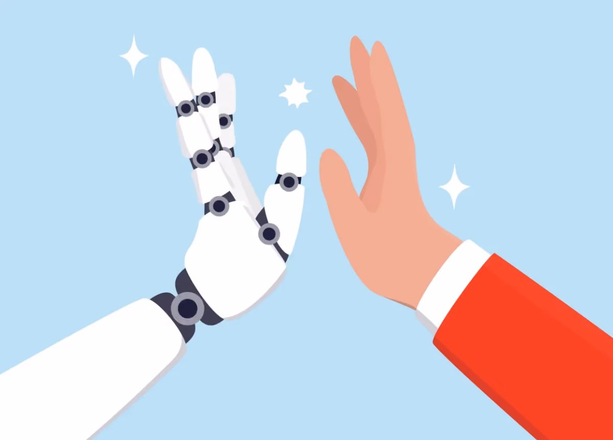 Robot and human high-fiving