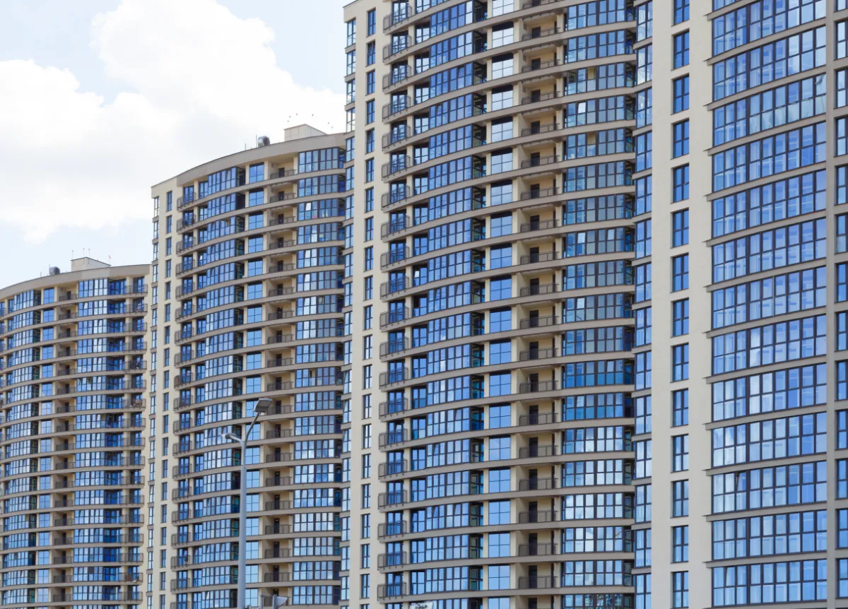 Tall apartment buildings