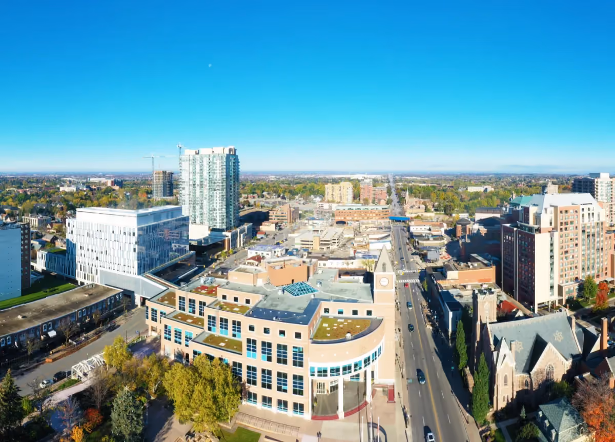 Aerial view of Brampton, Ontario