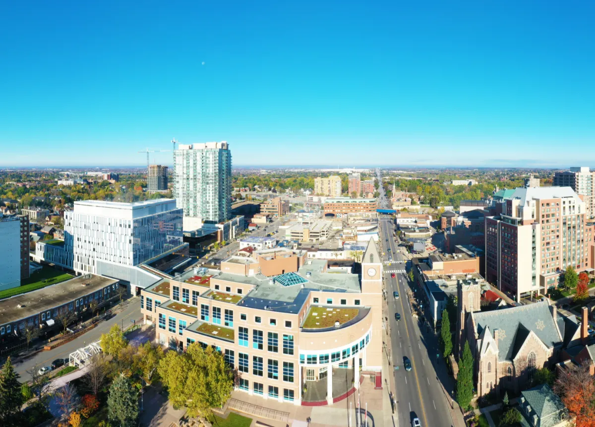 Aerial view of Brampton, Ontario