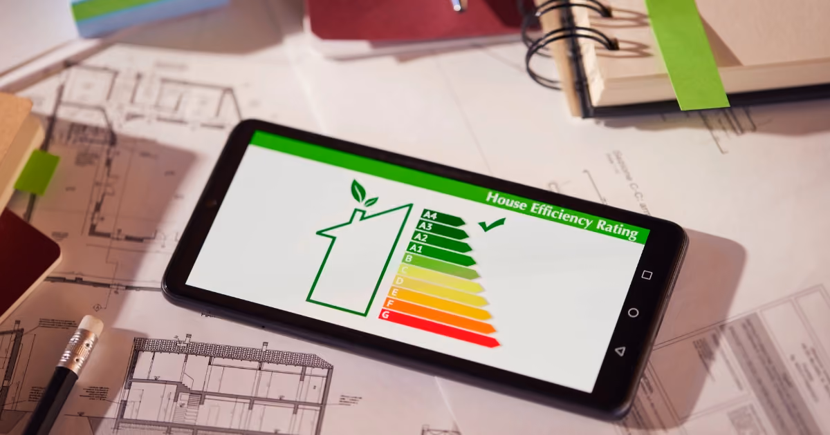 An EPC chart on a tablet screen on a table