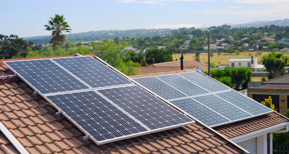 Solar panels on a roof