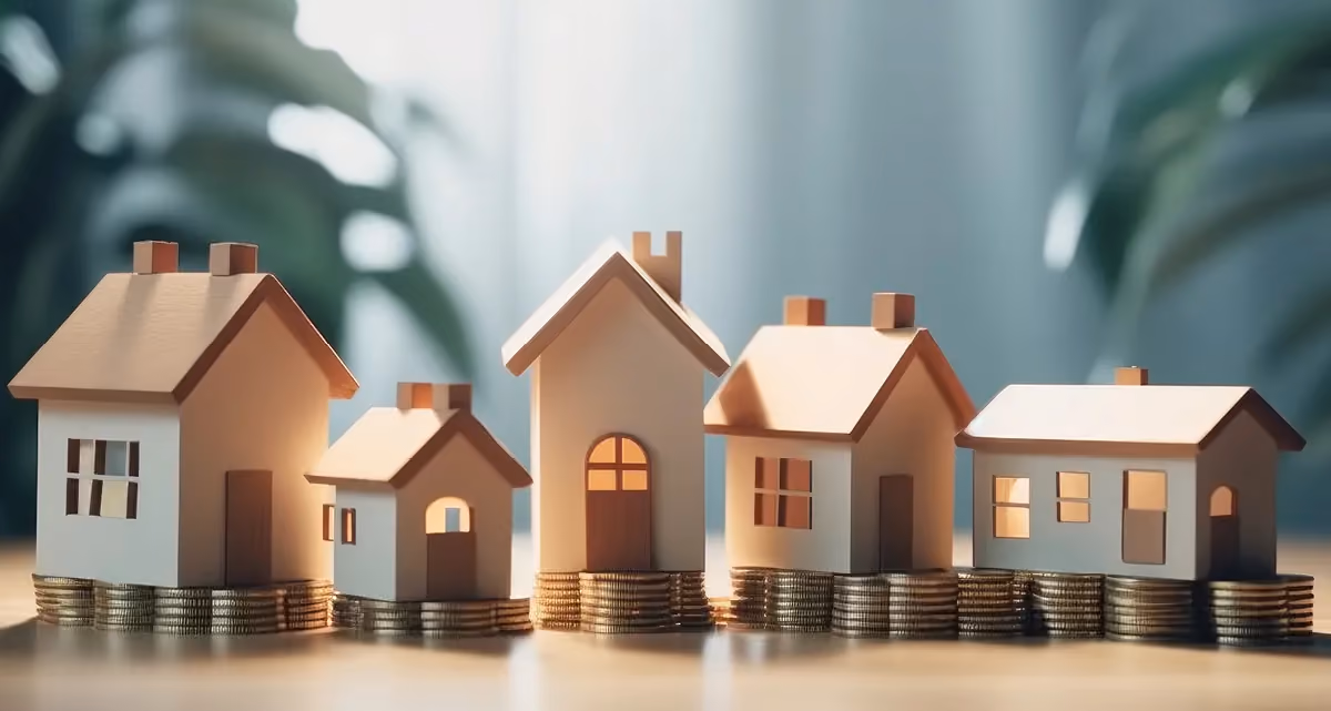 A row of model houses