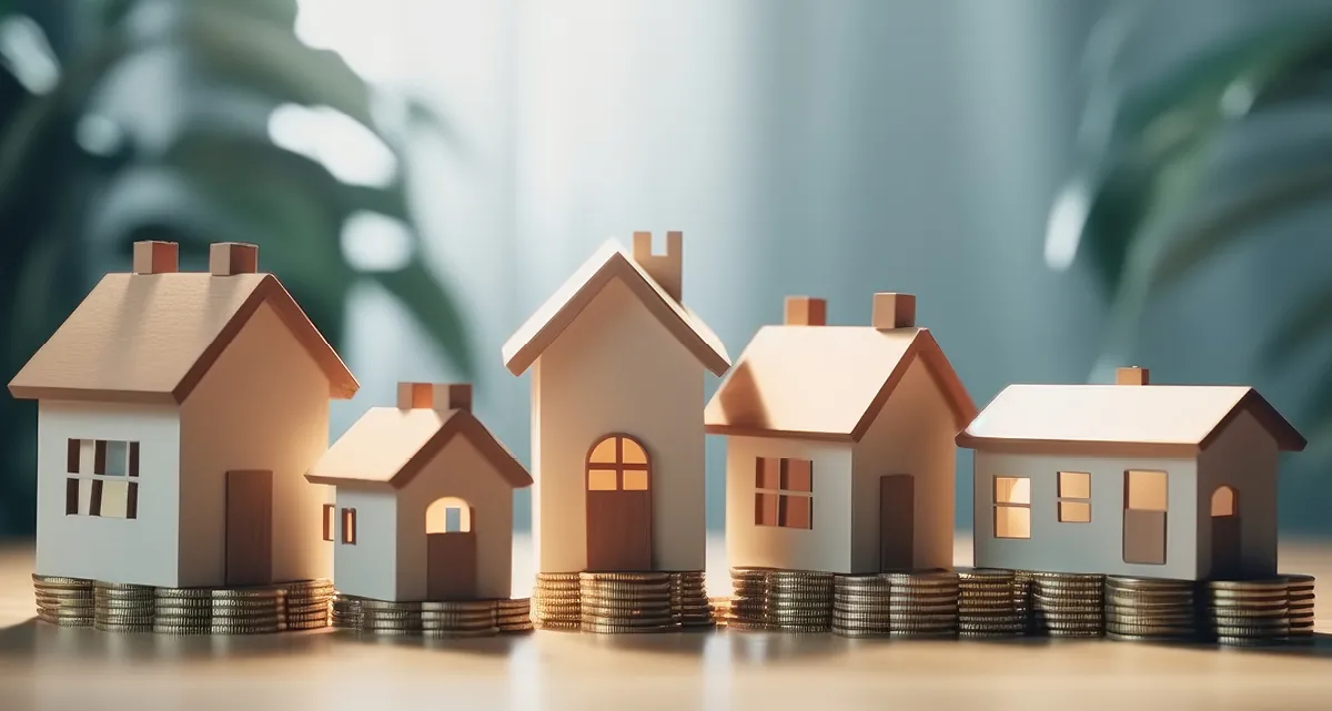 A row of model houses
