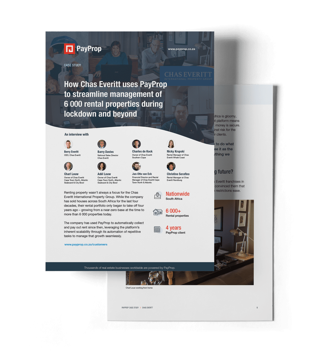 A mockup illustration of a PayProp case study