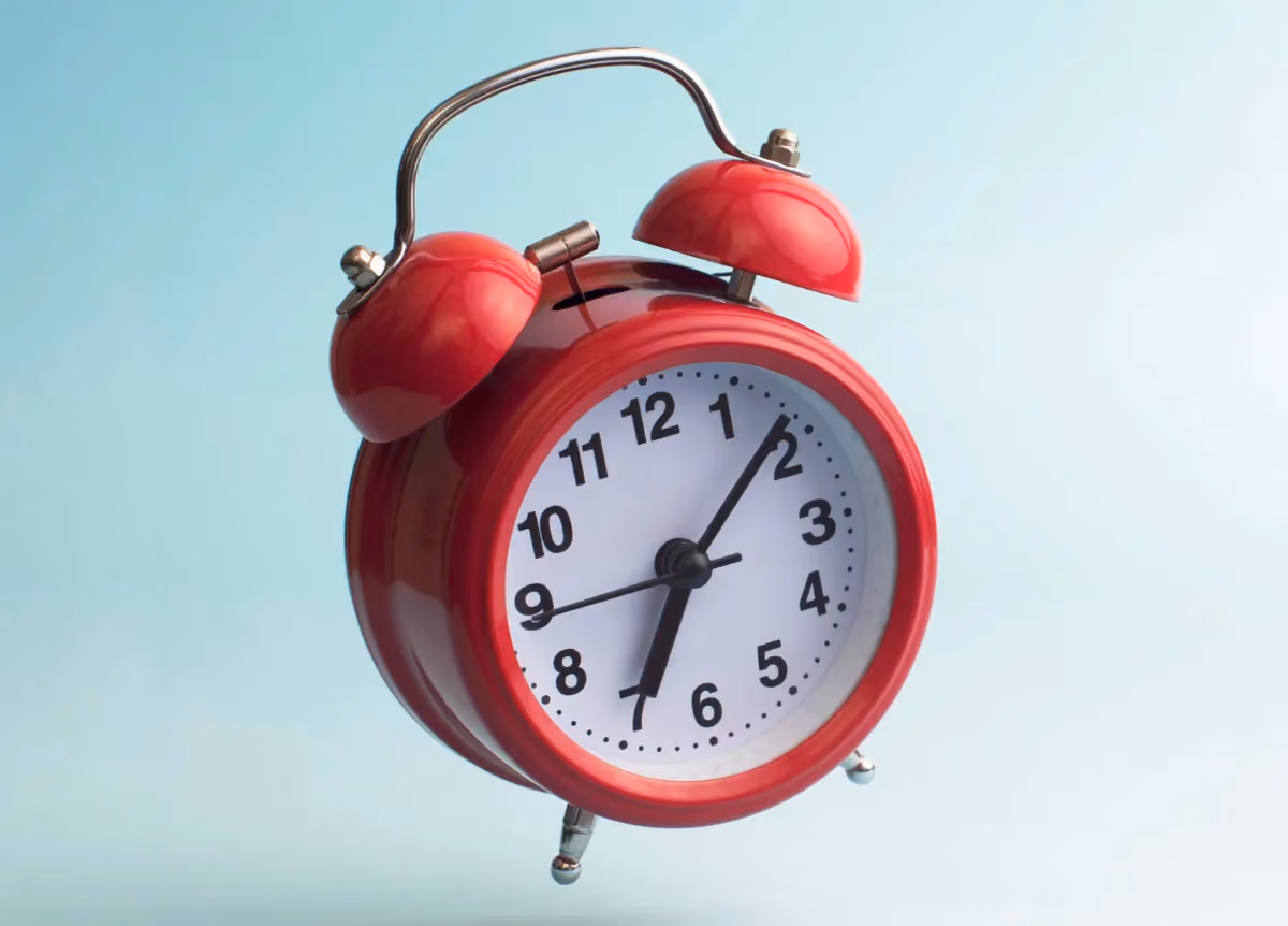 Red alarm clock