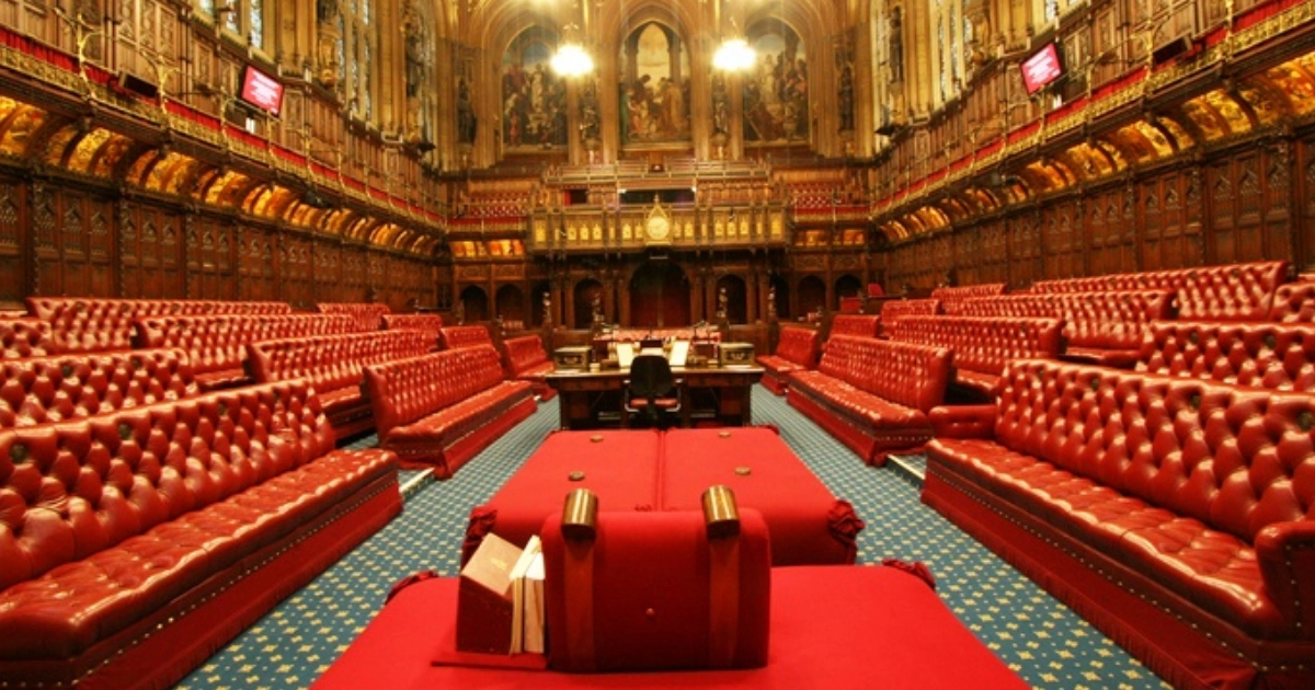 The inside of the House of Lords