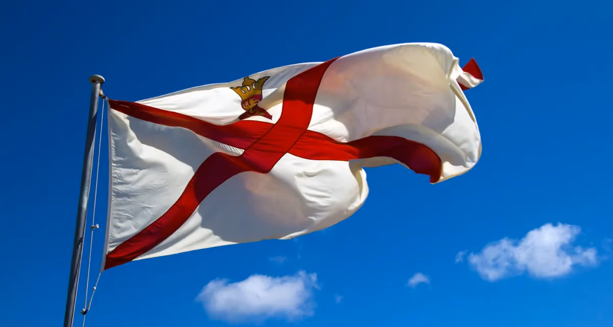 The flag of Jersey