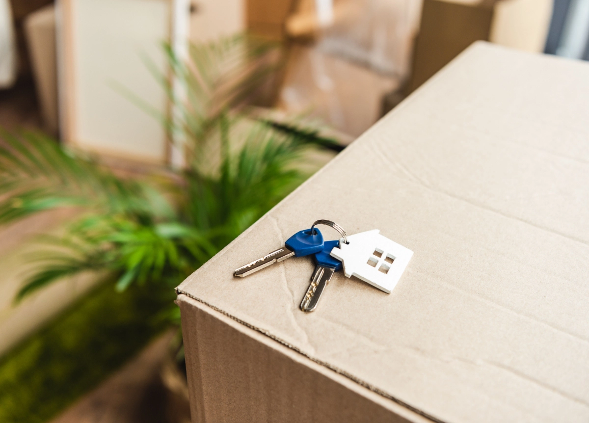 House keys on table