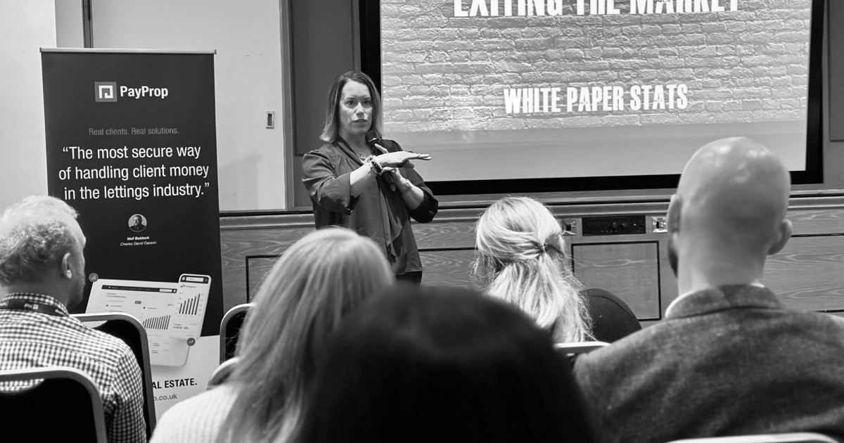 Agent Rainmaker's Sally Lawson delivers a talk at PayProp Connect 2023
