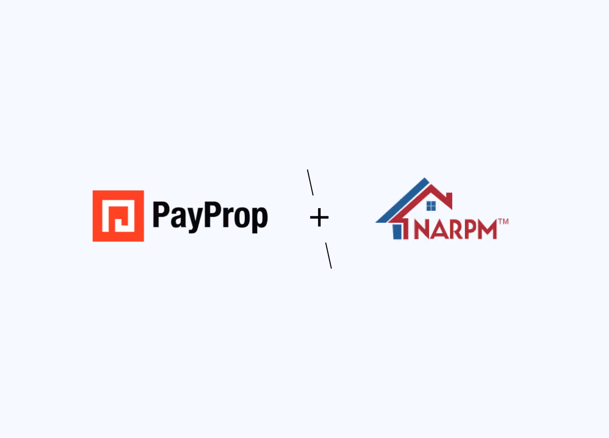 PayProp and NARPM logos on a light blue background