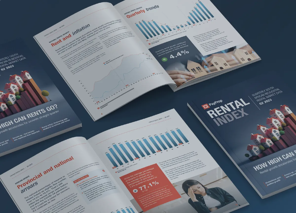 The front cover of the PayProp Rental Index Q2 2023