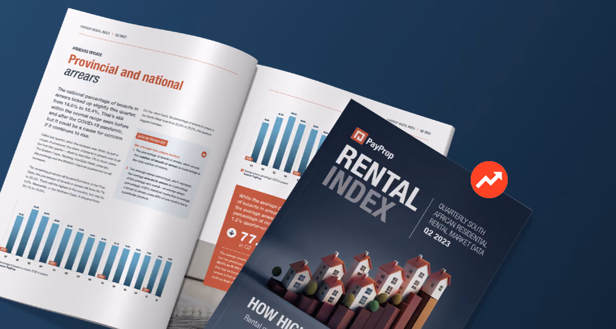 The front cover of the PayProp Rental Index Q2 2023