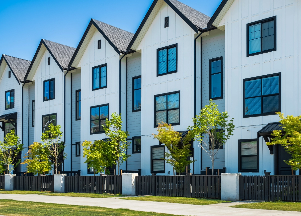 Row of townhouses