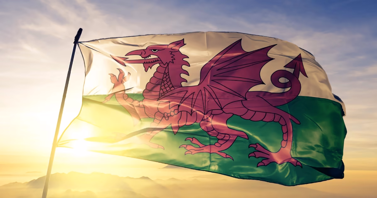 The Welsh flag