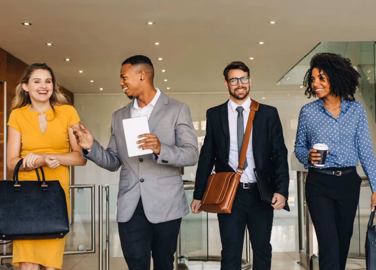 Group of young businesspeople