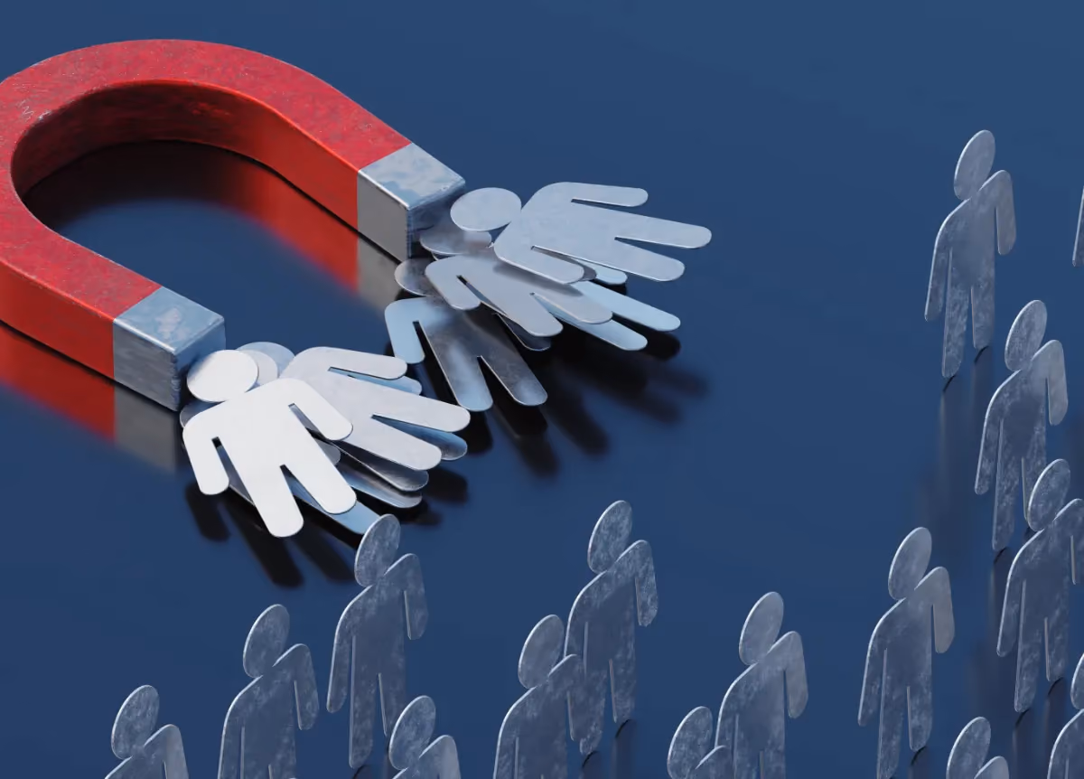 Big magnet attracting clients