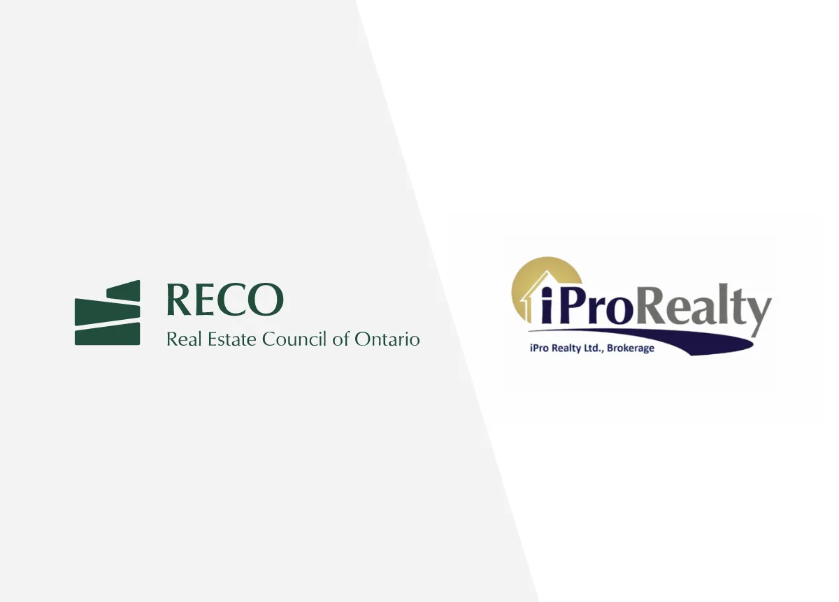 iPro Realty logo side by side with RECO logo
