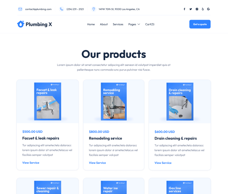 Package - Plumbing X Webflow Template