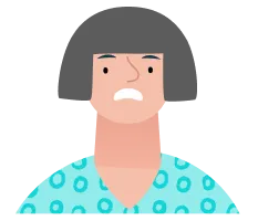 悩みを持った人のイメージイラスト
