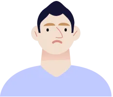 悩みを持った人のイメージイラスト