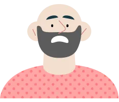悩みを持った人のイメージイラスト