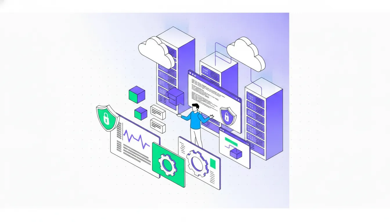 Security engineer reviewing API request flows and connected services