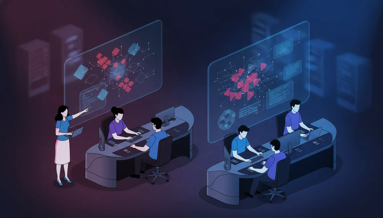 Security team reviewing a simulated attack path