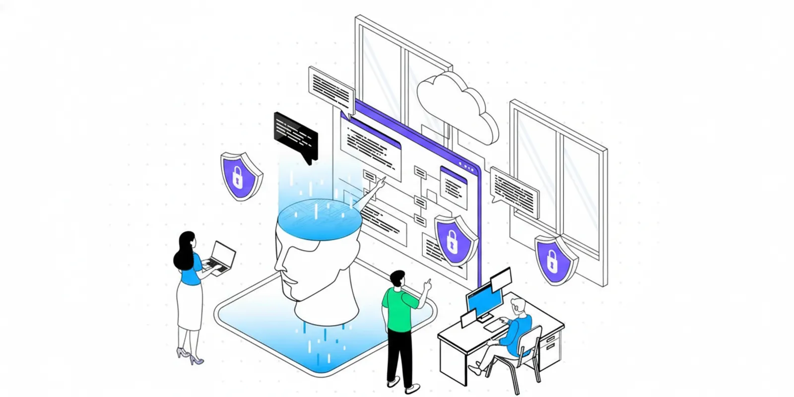 Engineering and security team reviewing a secure software delivery workflow on a shared screen