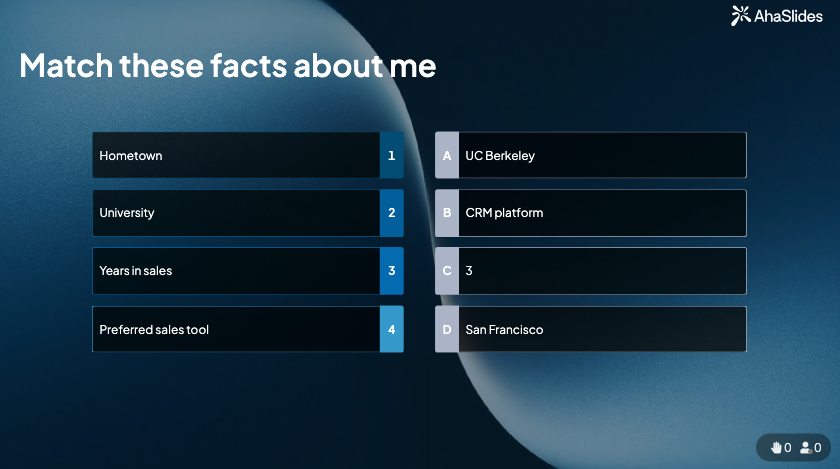 saskaņošanas viktorīna par personas interesantiem faktiem