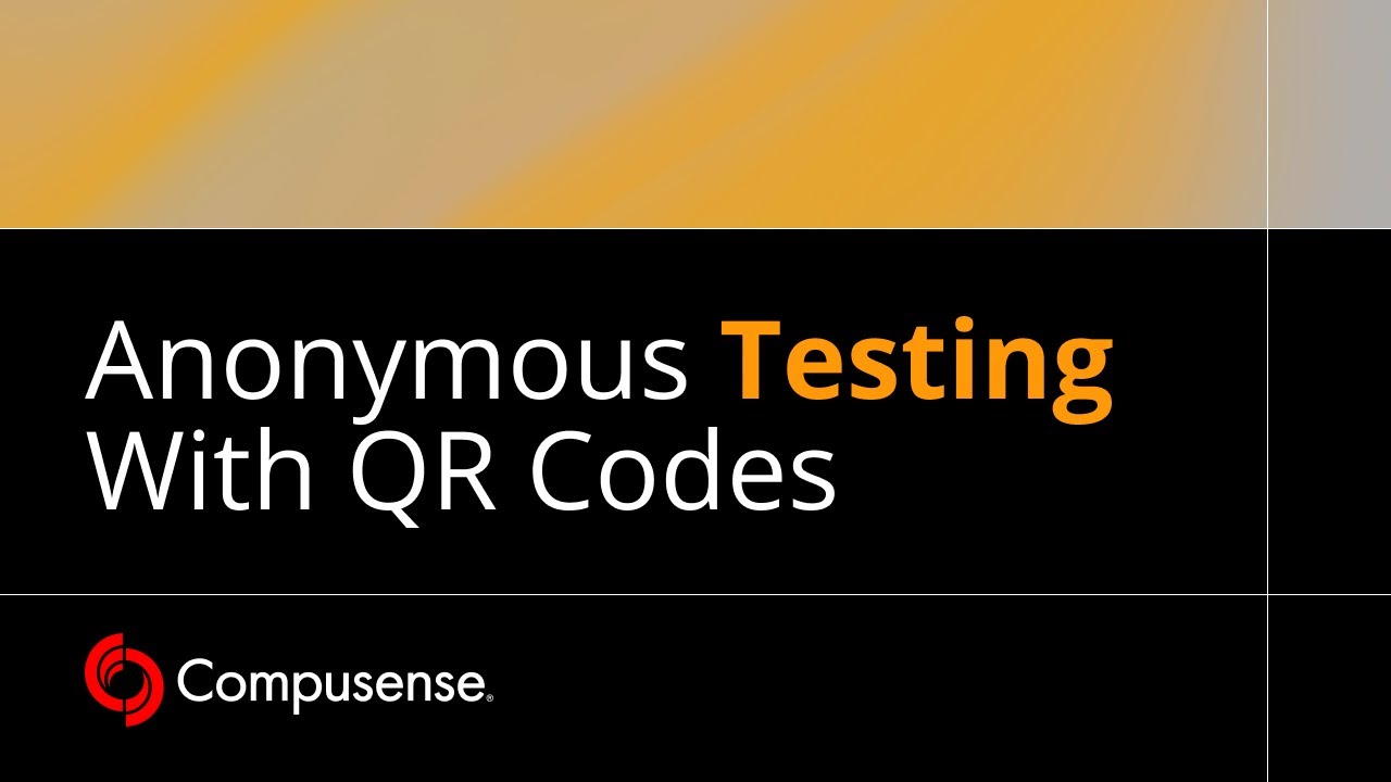 Anonymous testing with QR Codes