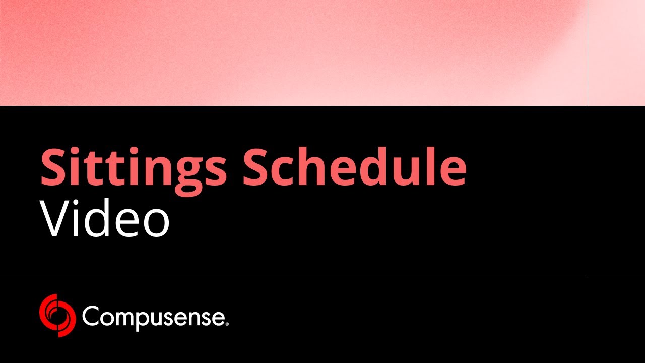 Sittings Schedule Video