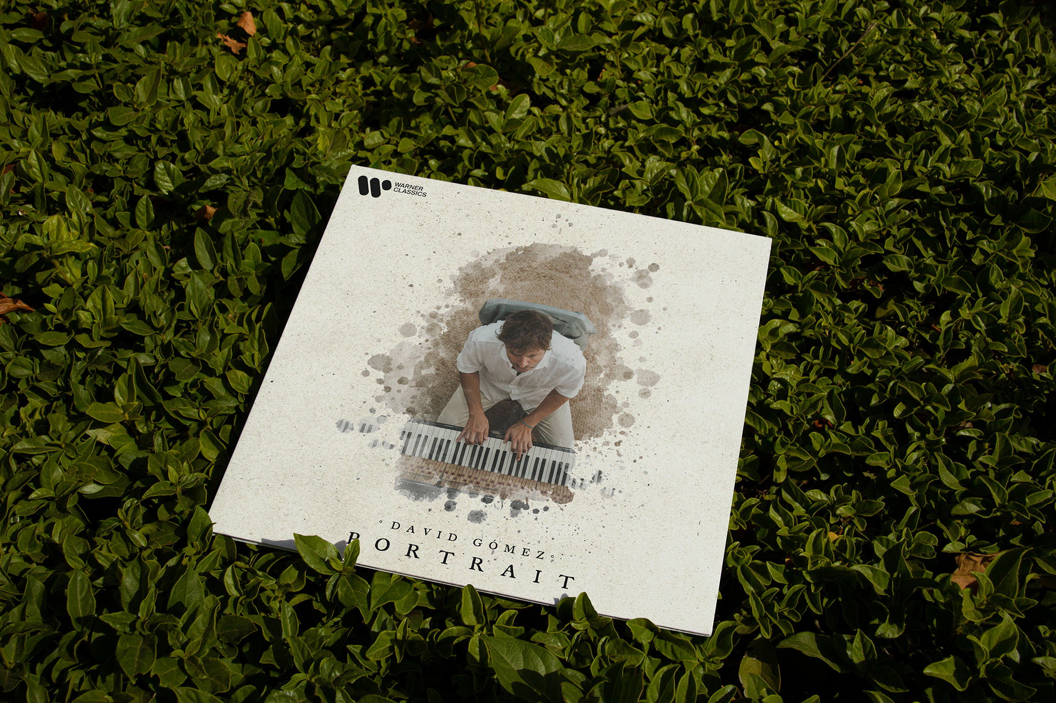 Diseño de vinilo Portrait de David Gómez Piano para Warner Classics — Indigo Estudio Mallorca