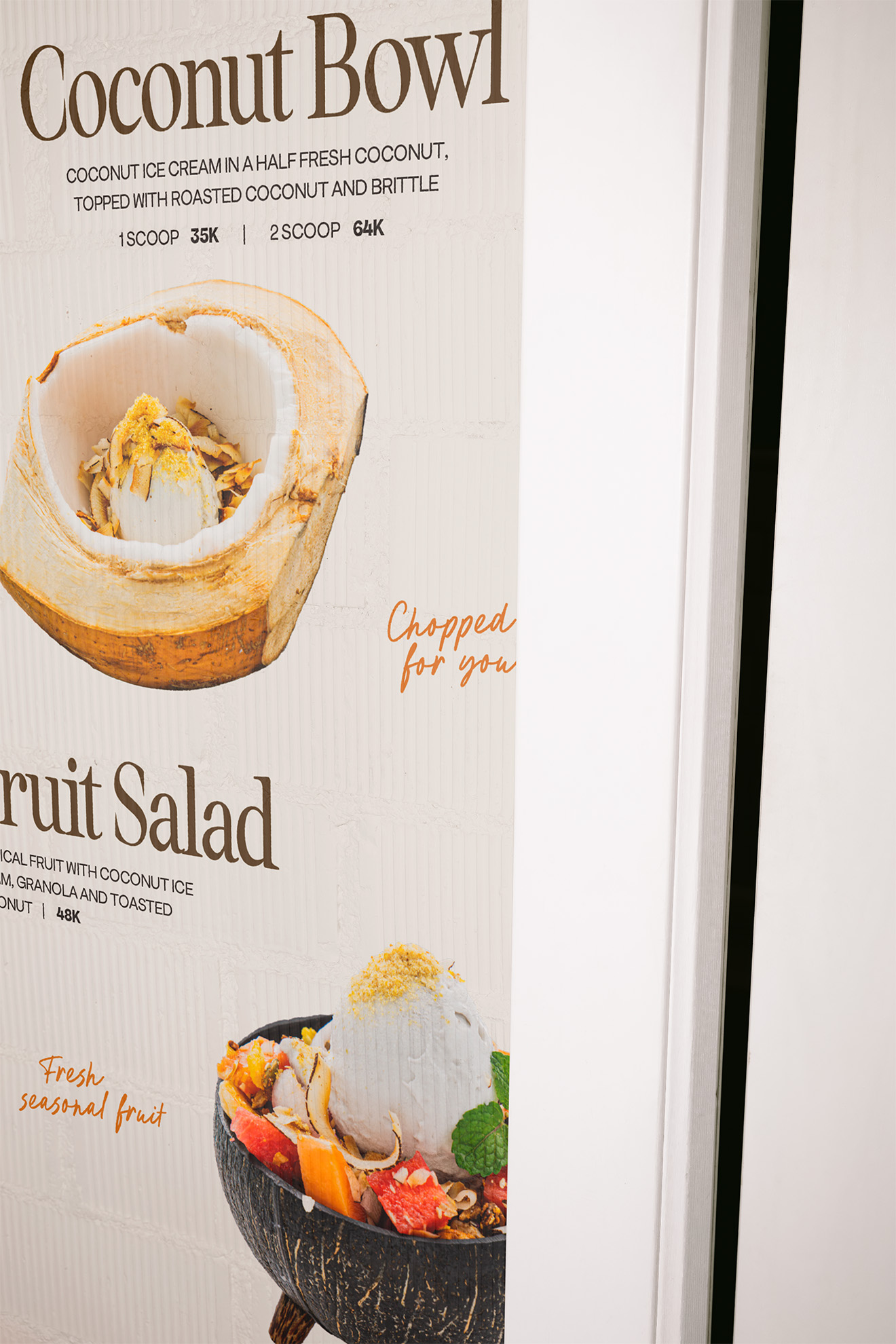 Diseño de carta Tukies Coconut Shop — Indigo Estudio Mallorca