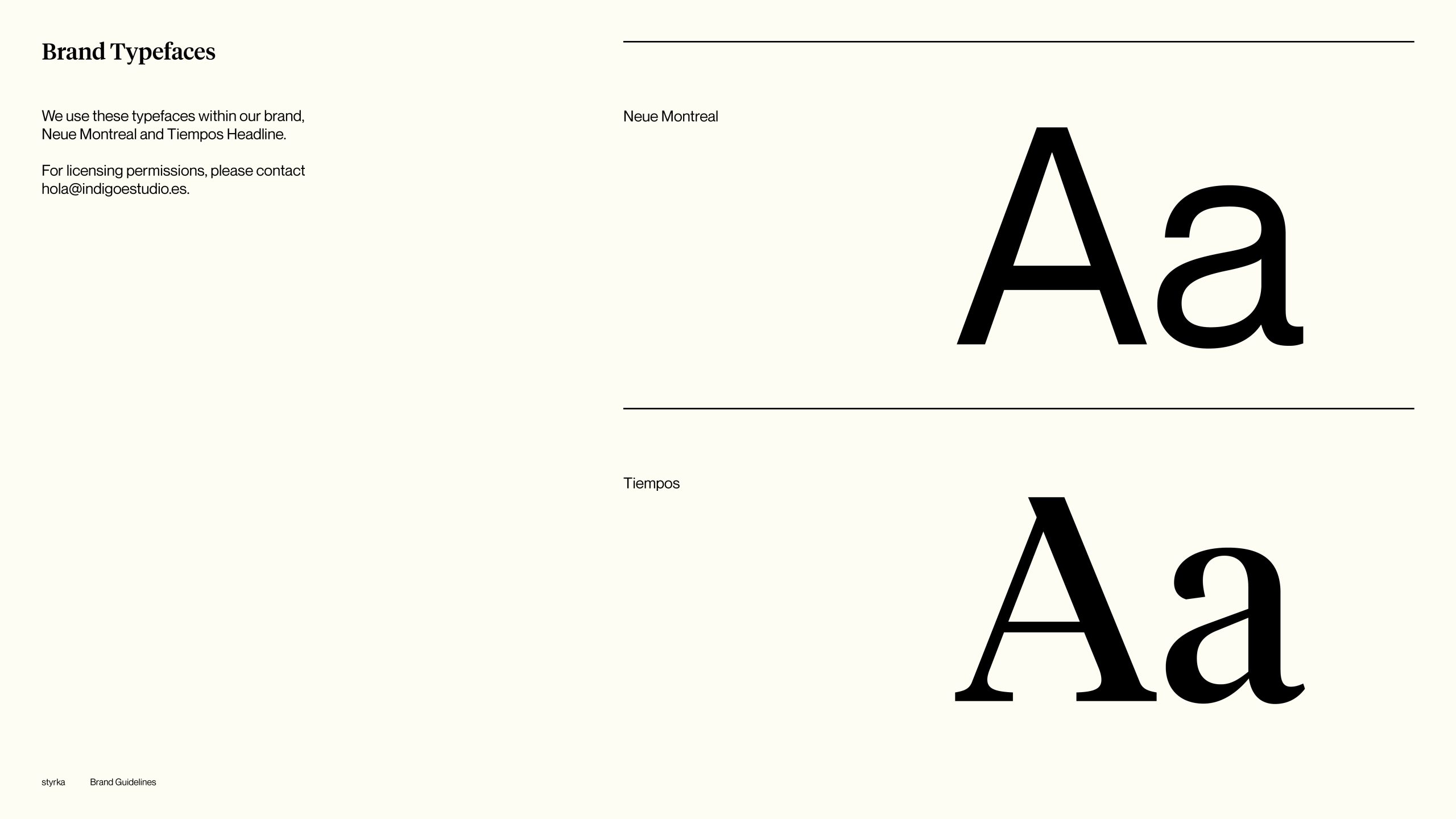 Brandbook Styrka — sistema gráfico y paleta cromática por Indigo Estudio