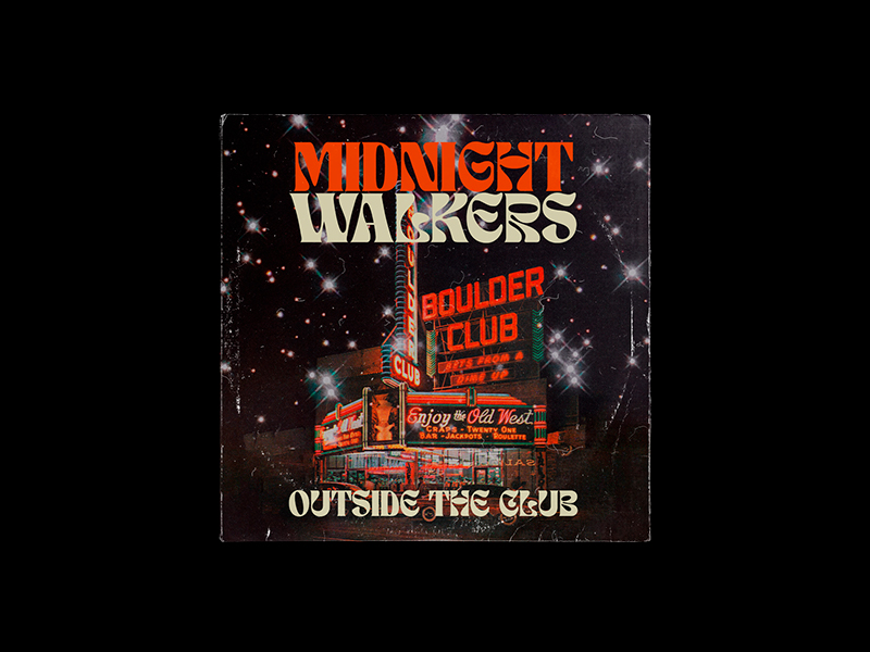Interior del álbum Midnight Walkers — diseño gráfico por Indigo Estudio