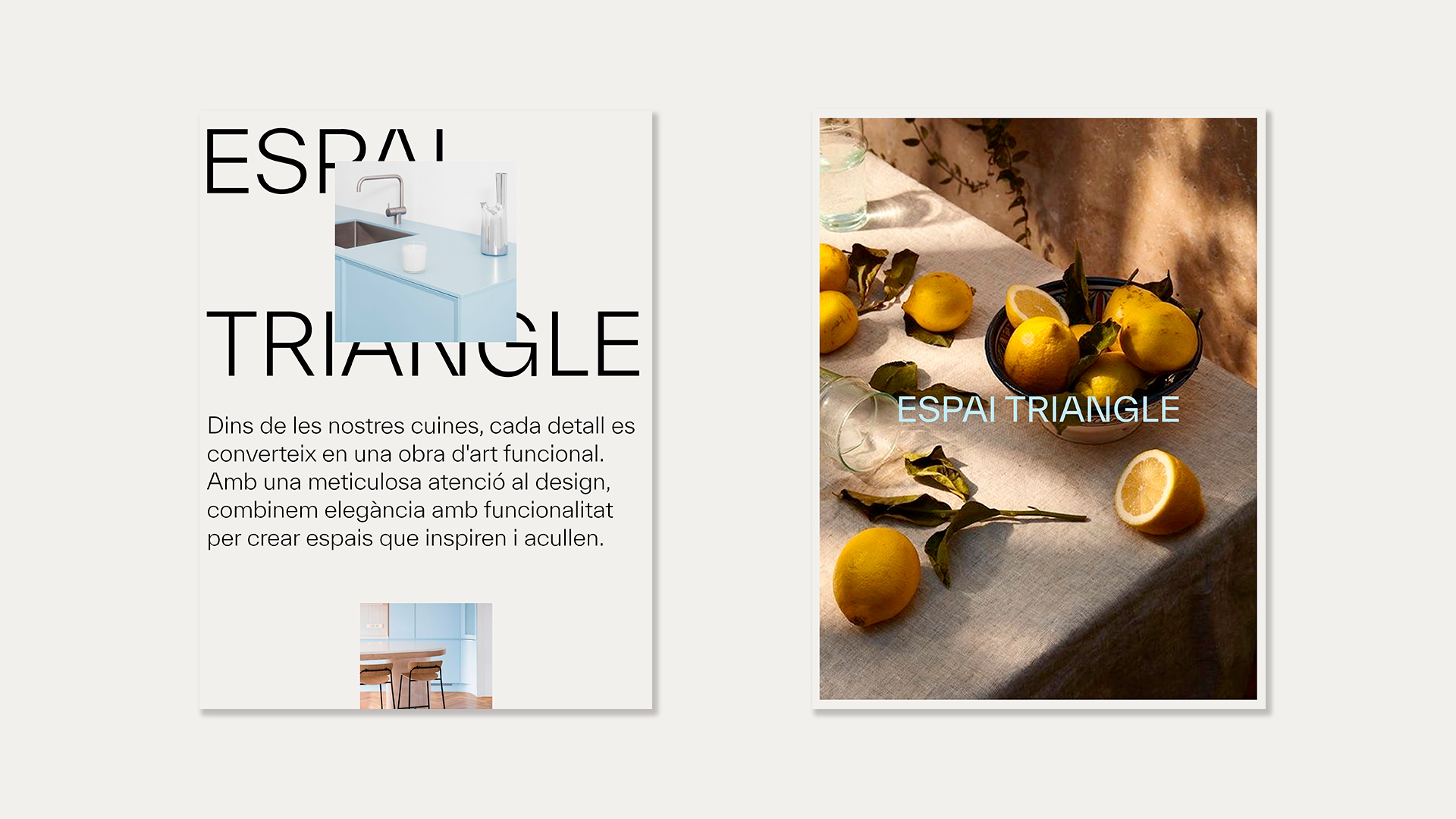 Material gráfico Espai Triangle Mallorca — diseño por Indigo Estudio