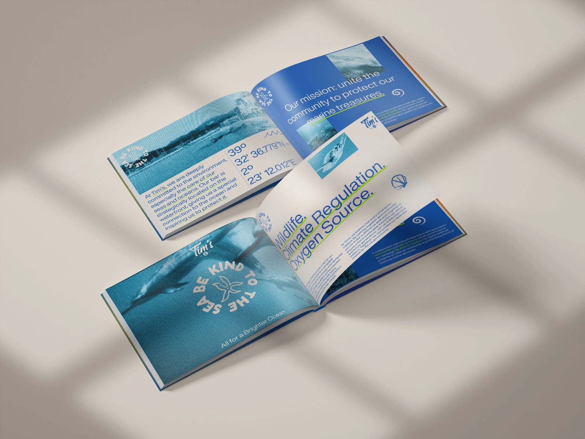 Diseño gráfico Be Kind to the Sea x Tim's Andratx — Indigo Estudio Mallorca