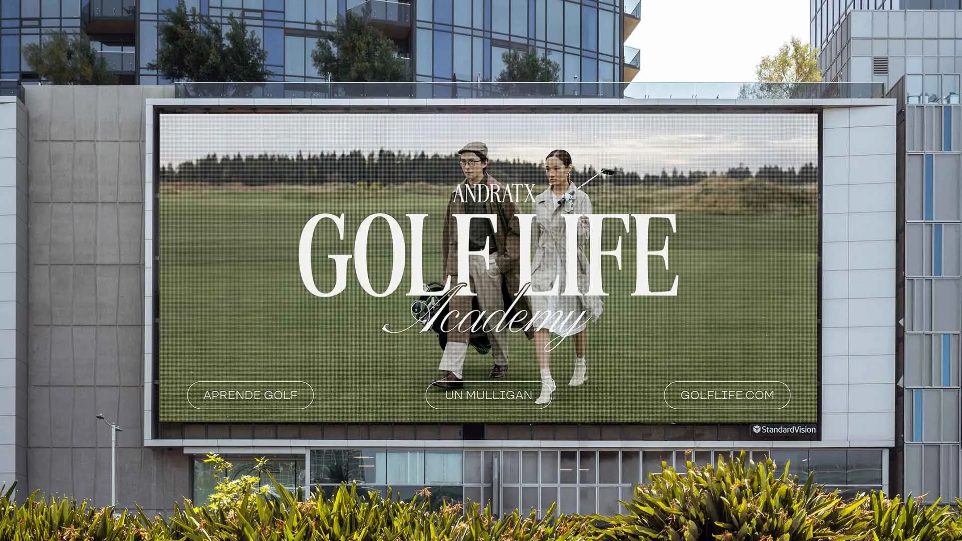 Material gráfico Golf Life Academy Andratx — diseño por Indigo Estudio Mallorca