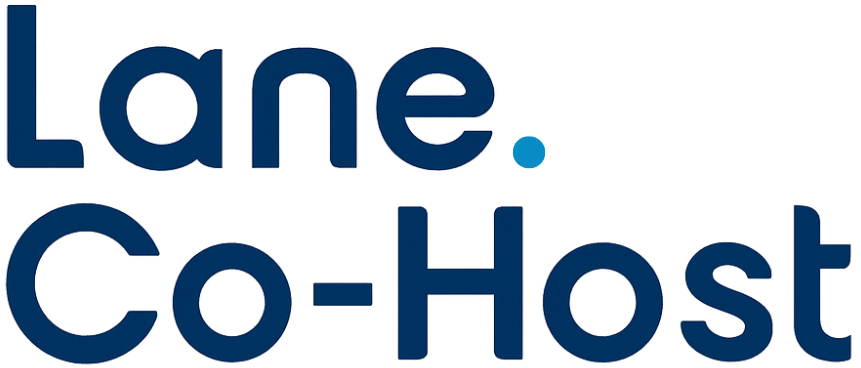 The Lane Property Logo which says Lane Property in a navy font with a light blue full stop spread over two rows.
